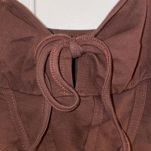 Brown corset tank top